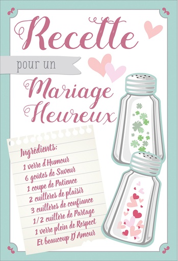 [MA 523463B] Carte Mariage