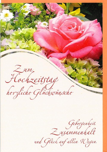 [HG 93-4218] Karte Hochzeitstag