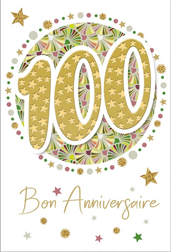 [AG 524190-100] Carte Anniv. 100 ans