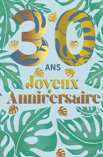 [AG 9929160031] Carte Anniv. 30 ans