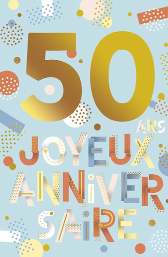 [AG 9929160033] Carte Anniv. 50 ans